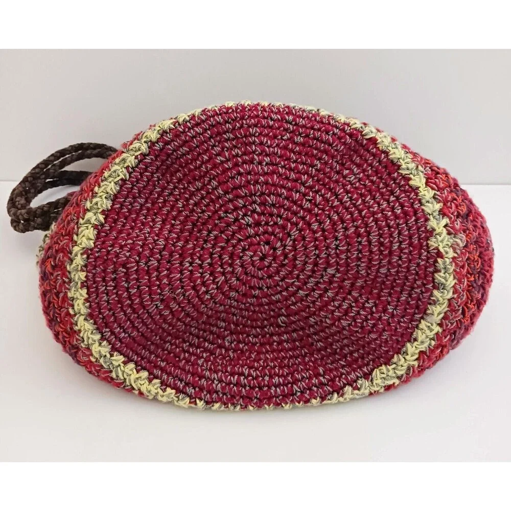 The Sak Happy Free Multicolor Crochet Hobo Bag Braided Leather Straps